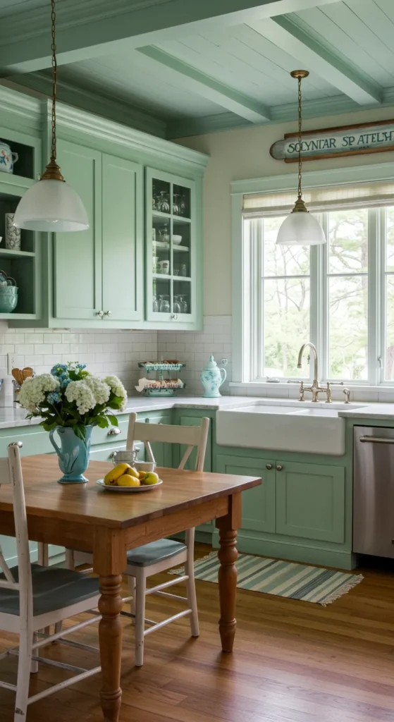 7 Stylish Green Kitchen Ideas for a Fresh Look Traditional Seafoam Charm