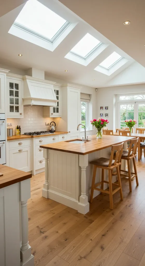 7 Open Kitchen Ideas for Modern, Stylish Homes U-shaped kitchen layout connected to dining area