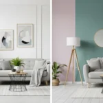 A cozy modern living room featuring a mix of inspiring paint ideas and stylish decor.