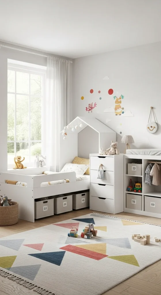10 Toddler Girl Bedroom Ideas On A Budget To Love Adaptable toddler room setup with versatile furniture and storage
