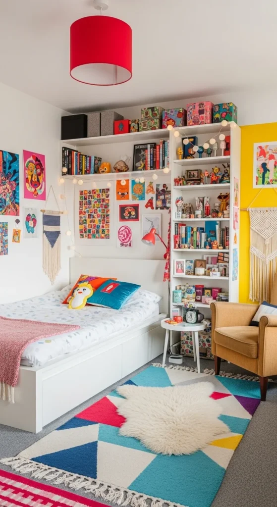 5 Stunning Bloxburg Bedroom Ideas to Inspire Your Style Artistic Bloxburg bedroom with bold colors and eclectic furniture mix