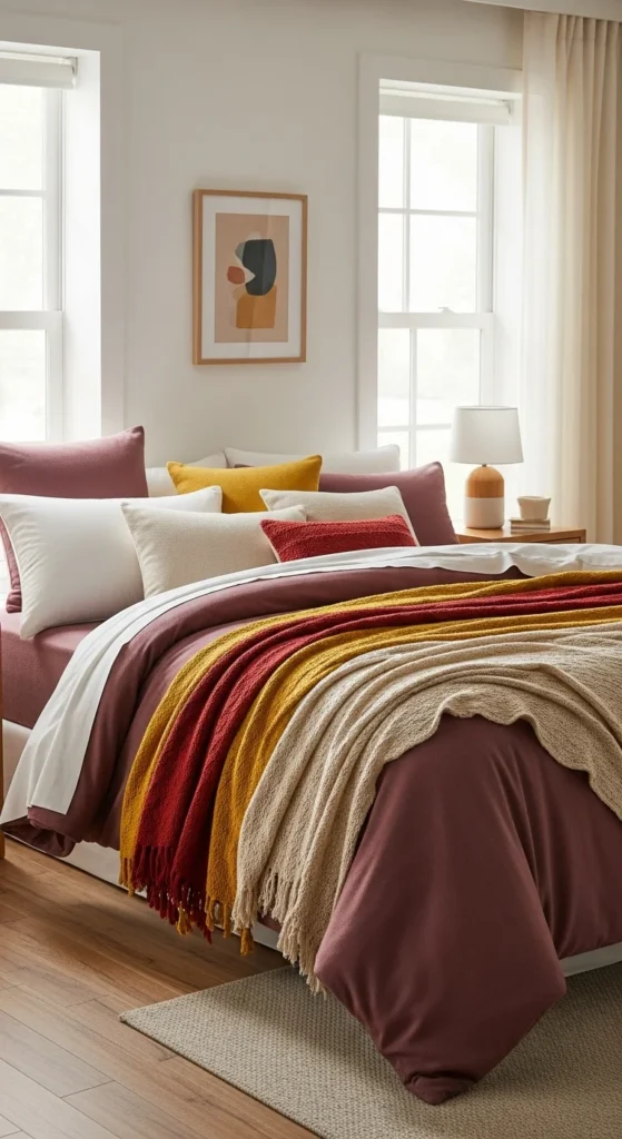 6 Simple Bedroom design Ideas for a Cozy Sanctuary Bed with layered cozy bedding and plush pillows