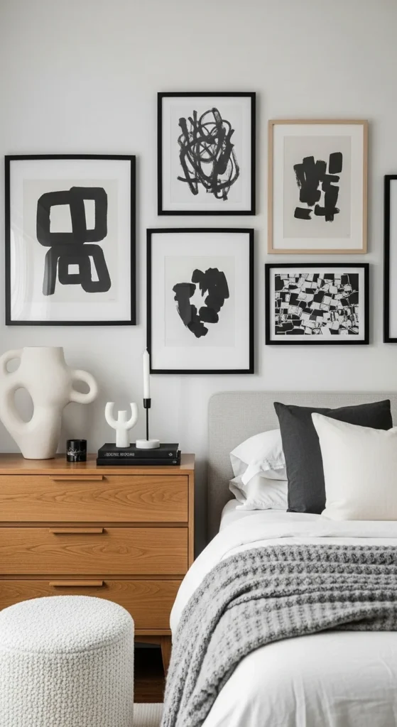 7 Classy Bedroom Ideas for Effortless Elegance Bedroom with elegant wall art and decorative accents