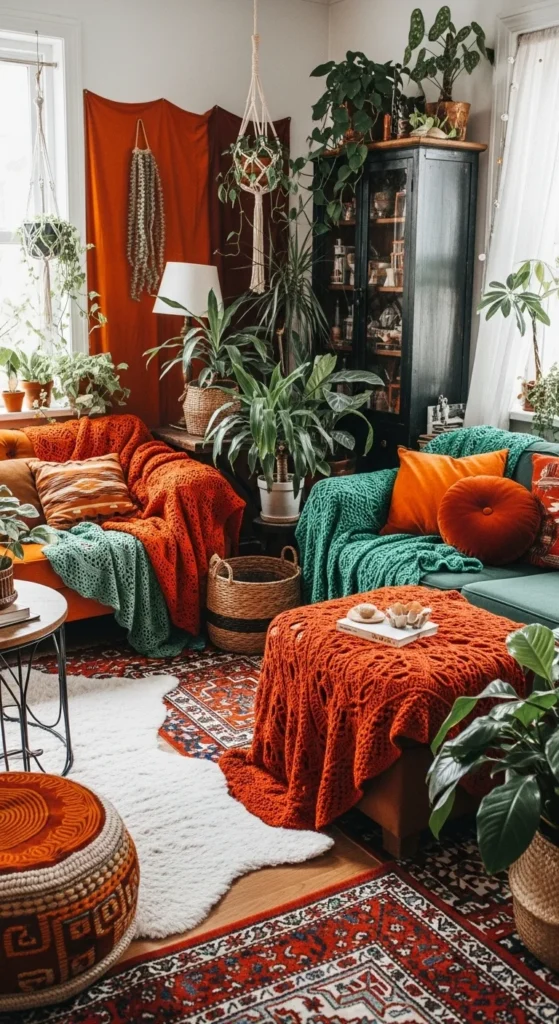 9 Classic Living Room Styles to Inspire Your Home Design Bohemian living room with vibrant textiles and layered textures