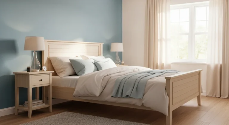 Collage of 8 cozy bedrooms with different stylish wall color combinations