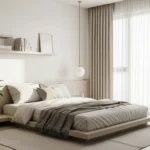 Collage of six modern bedroom styles from minimalist to boho