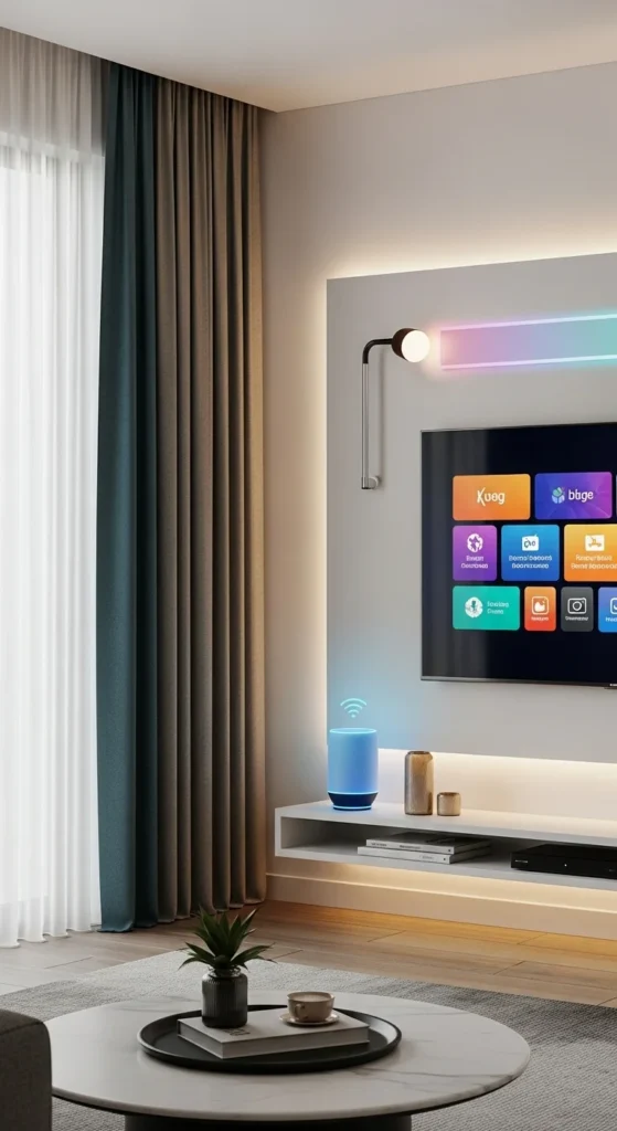 6 Contemporary Living Room Ideas To Modernize Your Home Contemporary living room with smart home devices