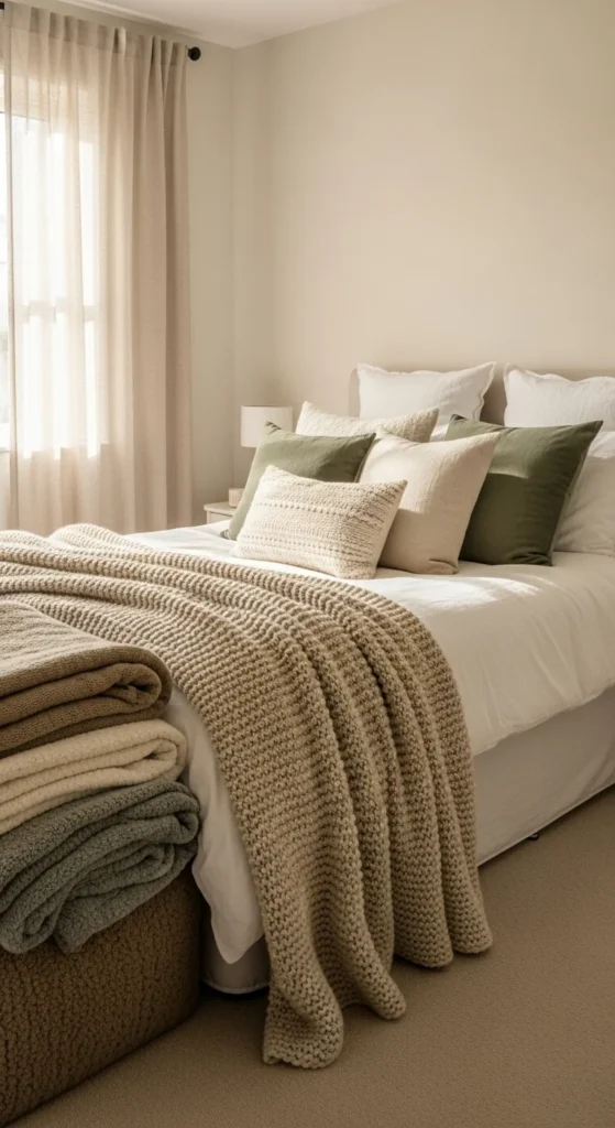 7 Warm Bedroom Ideas for a Cozy, Inviting Space Cozy bedroom with layered textiles and warm fabrics
