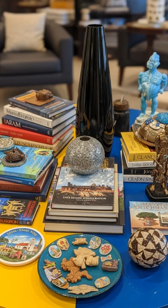 7 Showstopper Living Room Center Table Decor Ideas Eclectic center table with mixed personal decor items