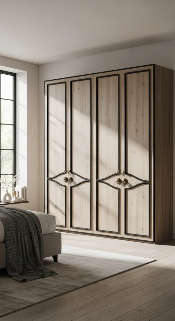 7 Latest Bedroom Cupboard Designs for Smart Storage Elegant modern armoire standing against a bedroom wall