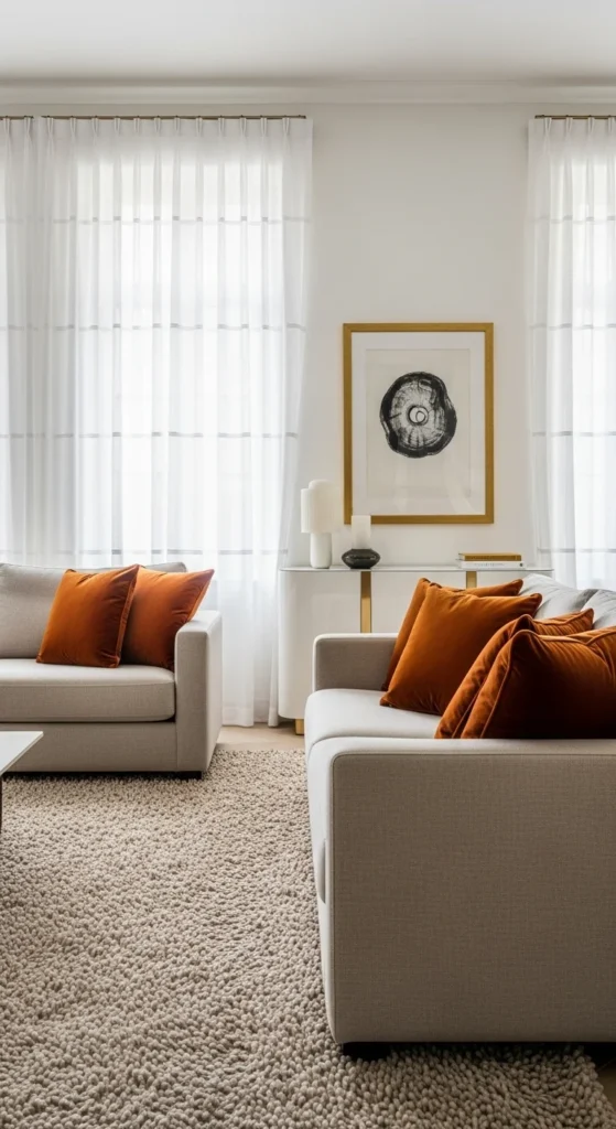 6 Elegant Living Room Ideas Elegant textures and refined accessories in a modern space
