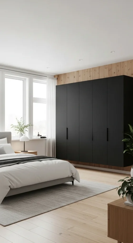 10 Stylish Bedroom Cupboards with Modern Appeal Floating wall-mounted cupboard in modern bedroom