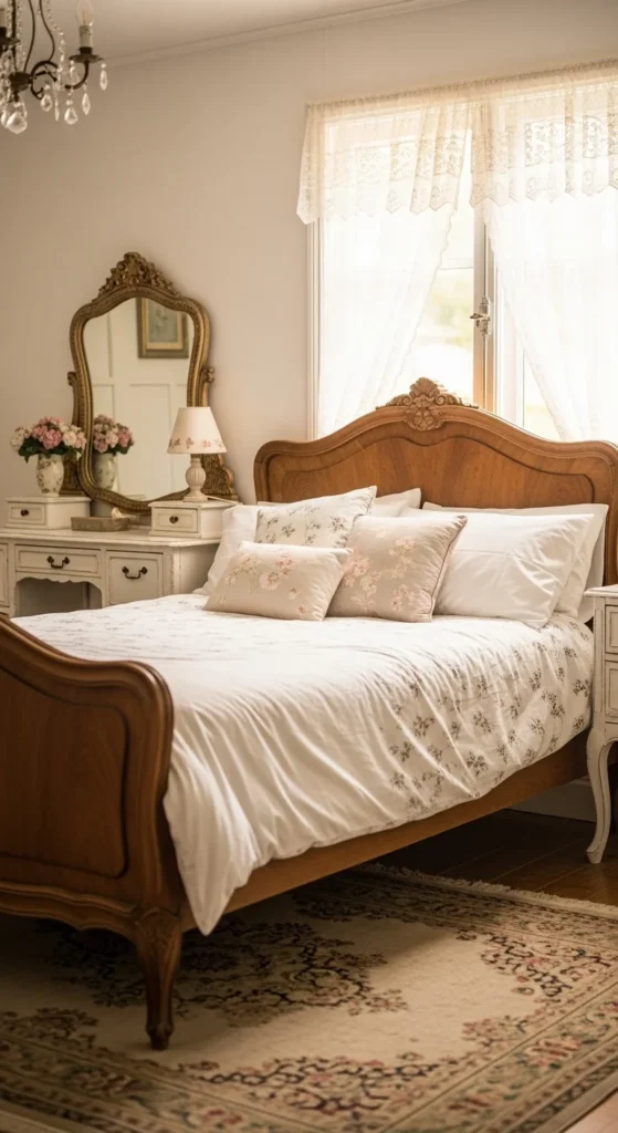 9 French Cottage Bedroom Ideas French cottage bedroom with vintage furniture pieces