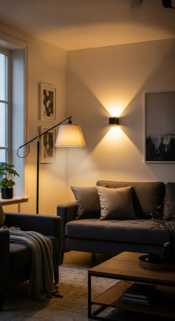 10 Dark Grey Couch Living Room Ideas You’ll Love Grey couch with wood and greenery for a natural feel