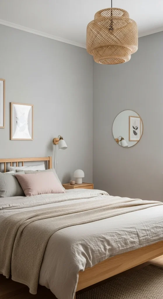 7 Japandi Bedroom Design Tips For A Zen Space Japandi bedroom with neutral walls, beige bedding, and soft accents