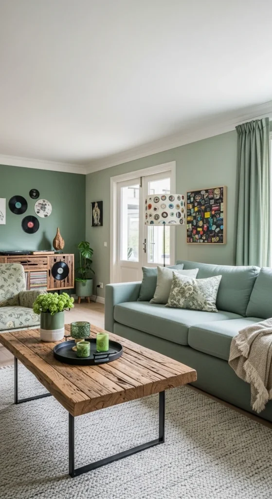 7 Best Green Living Room Ideas to Brighten Your Home Living room with eco-friendly, sustainable furniture