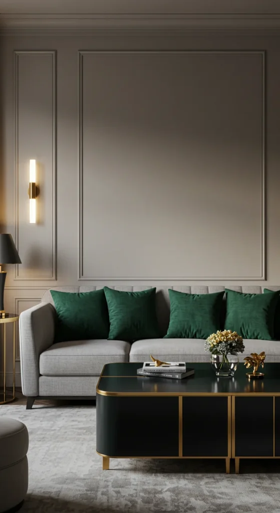 6 Classy Living Room Tricks for a Sophisticated Look Living room with elegant neutral and emerald green palette