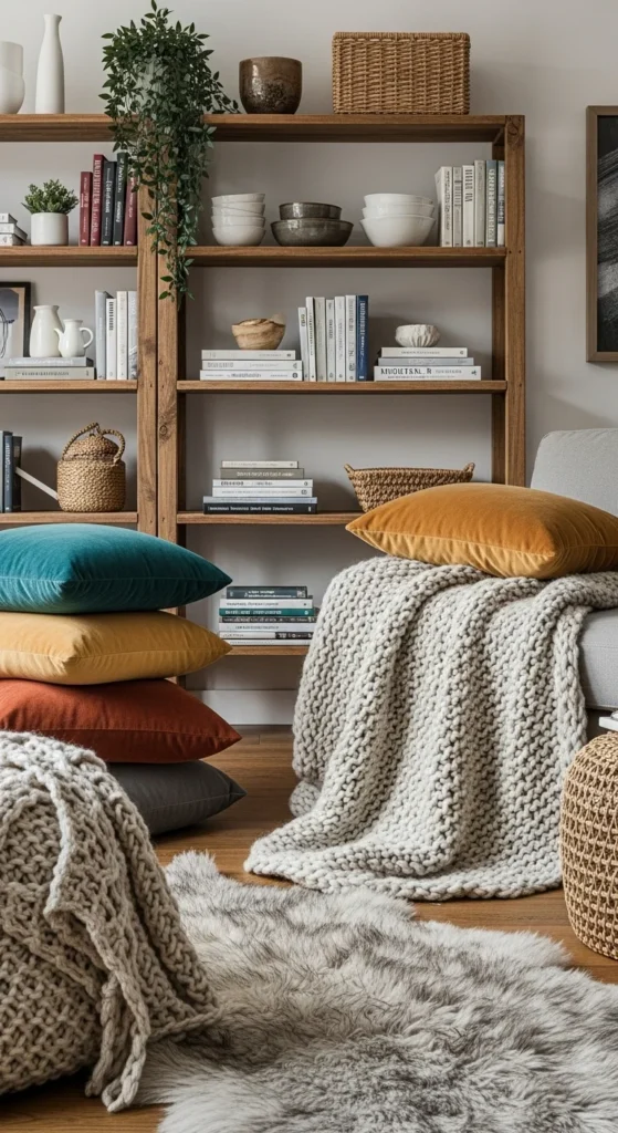 8 Moody Living Rooms That Feel Like a Cozy Retreat Living room with plush textiles and layered textures for a cozy look