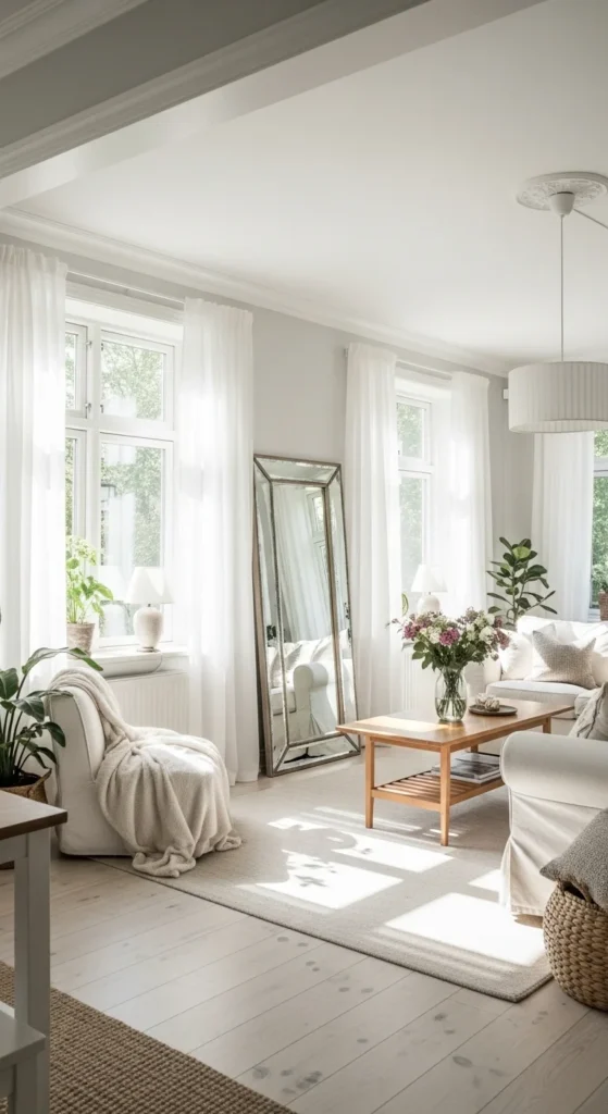 8 Aesthetic Living Room Ideas to Elevate Your Style Living room with sheer curtains and bright natural light