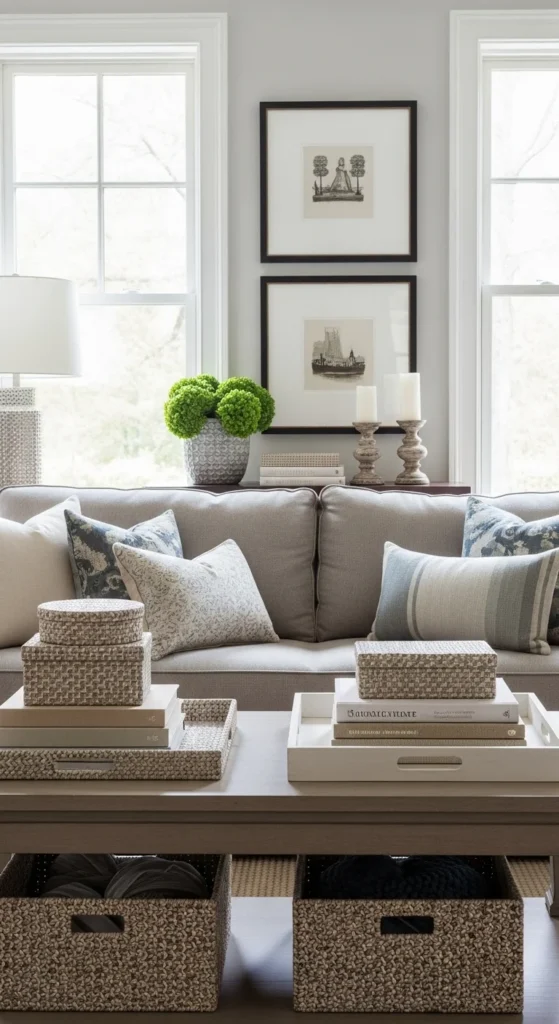 6 Essential Transitional Living Room Design Elements Living room with stylish accessories and clutter-free decor