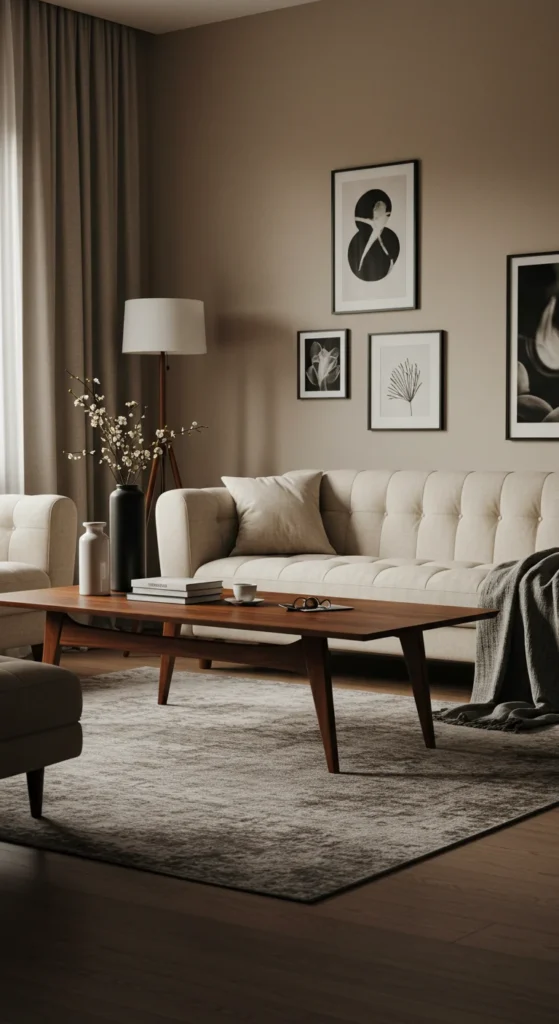 6 Classy Living Room Tricks for a Sophisticated Look Living room with timeless mid-century modern furniture