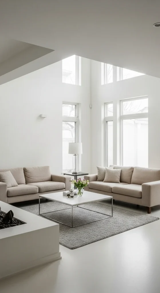 7 Gorgeous Sunken Living Room Design Ideas to Choose From Minimalist sunken living room with low furniture and clean lines