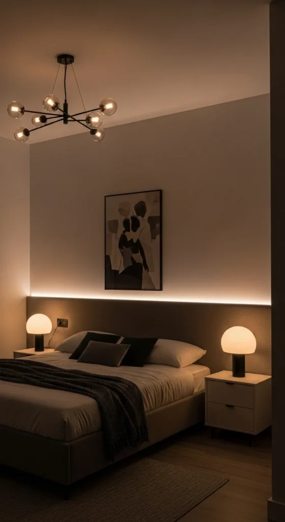6 Modern Bedroom Interior Design Ideas Stealing the Show Modern bedroom with soft ambient lighting and bedside lamps