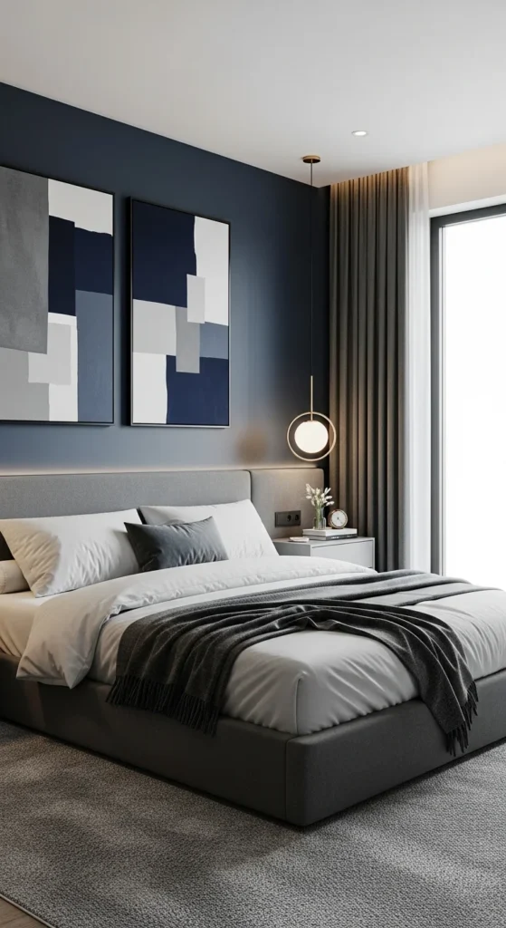 6 Bedroom Design Ideas for Men Rustic men’s bedroom with wood textures and earth tones