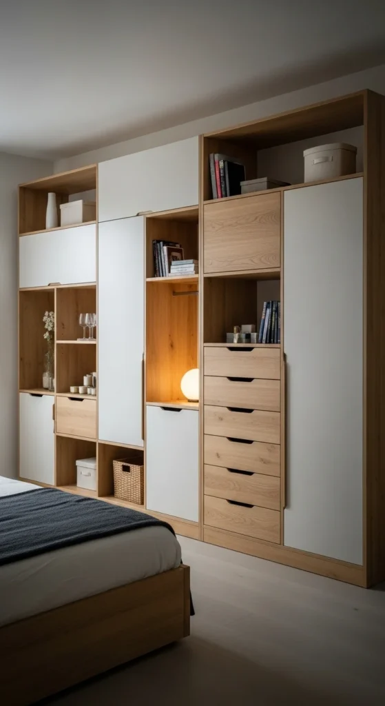 10 Stylish Bedroom Cupboards with Modern Appeal Modular cupboard system with customizable storage layout