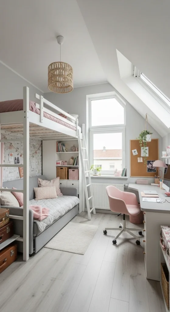 6 Attic Bedroom Design Ideas for Your Custom Home Rustic-themed attic bedroom with shiplap and vintage decor