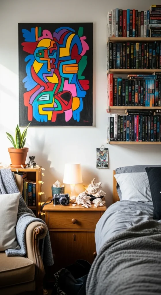 10 Warm Bedroom Aesthetic Ideas for a Comfy Retreat Personalized bedroom with photos, books, and sentimental decor