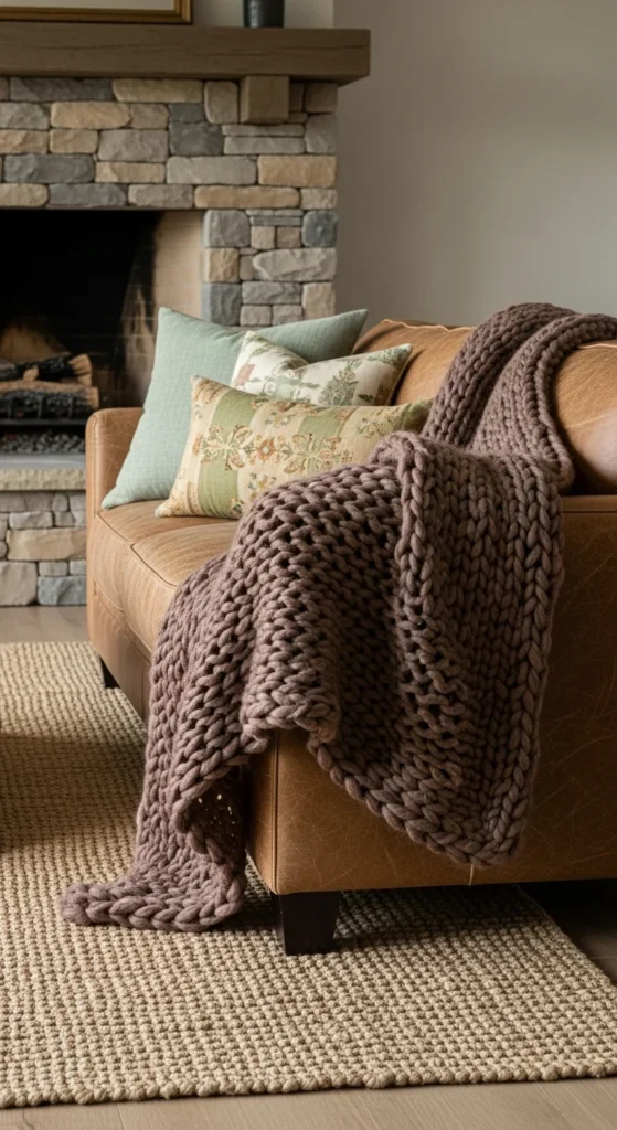 8 Rustic Living Room Ideas That You'll Love Rustic space with cozy textiles and vintage pillows