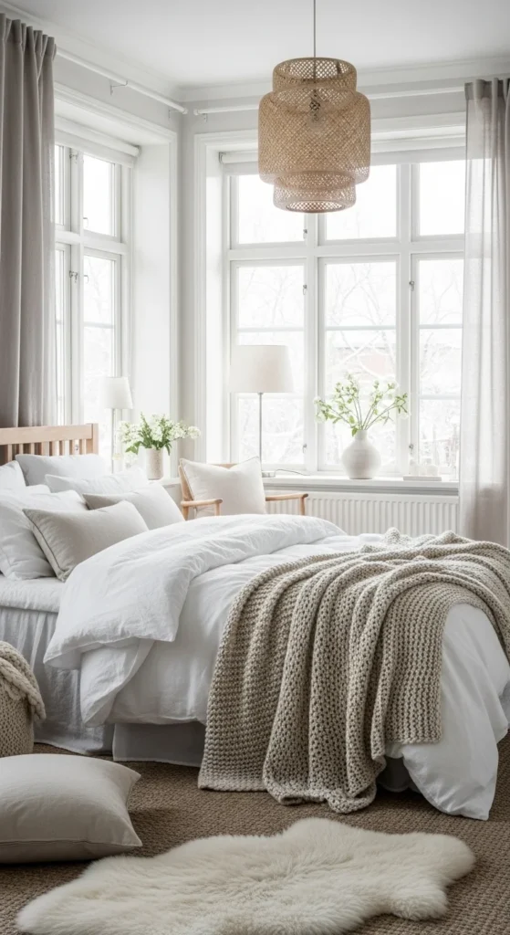6 Modern Bedroom Ideas to Suit Every Style Scandinavian bedroom with light wood furniture and neutral tones