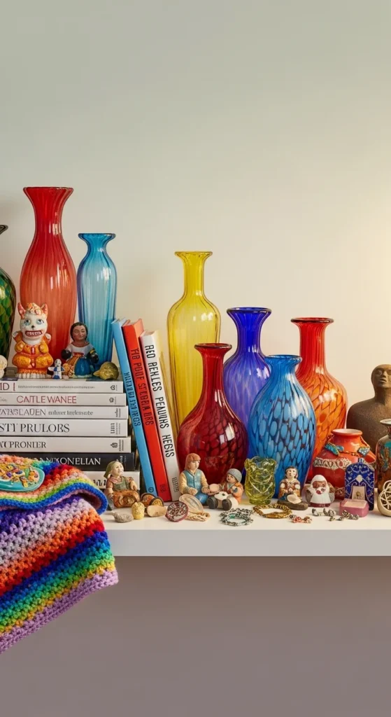 7 Eclectic Living Room Ideas to Elevate Your Home Decor Shelf with unique accessories and personal decor items