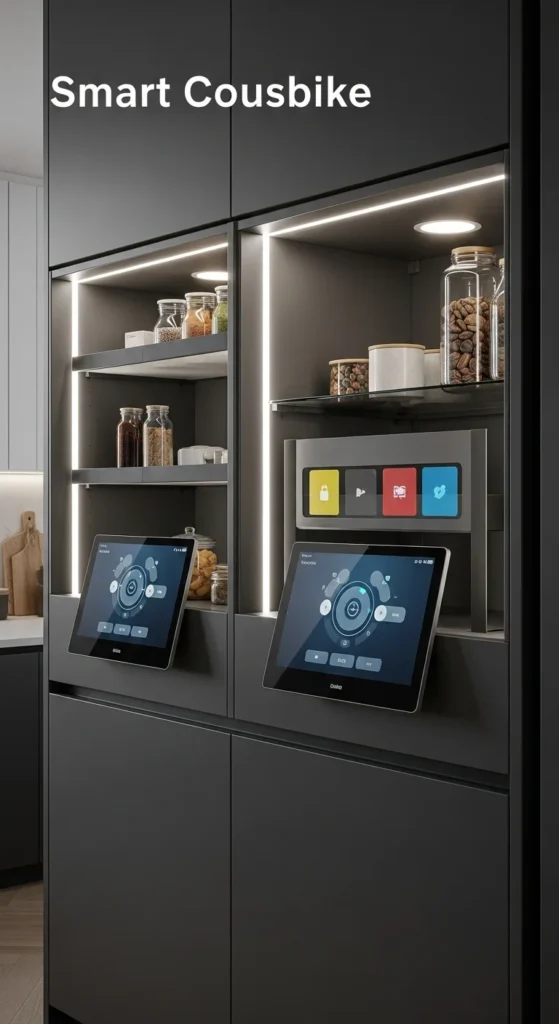 10 Stylish Bedroom Cupboards with Modern Appeal Smart tech cupboard with LED lights and touchscreen features