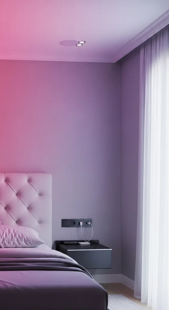 7 Unique Bedroom Design Ideas Tech-integrated bedroom with smart lights and hidden speakers