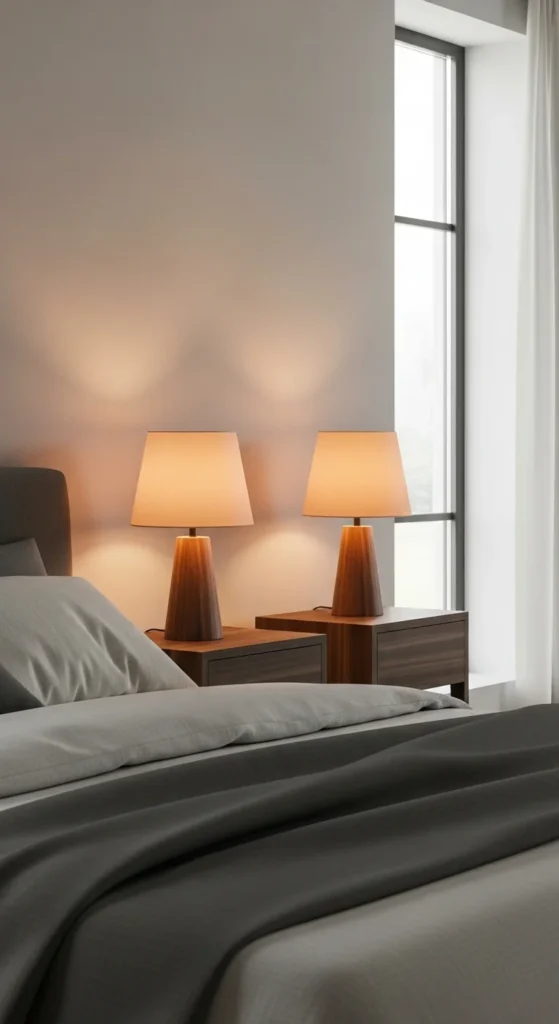 7 Relaxing Bedroom Lighting Ideas You’ll Love Warm bedside lamps on nightstands for a cozy bedroom