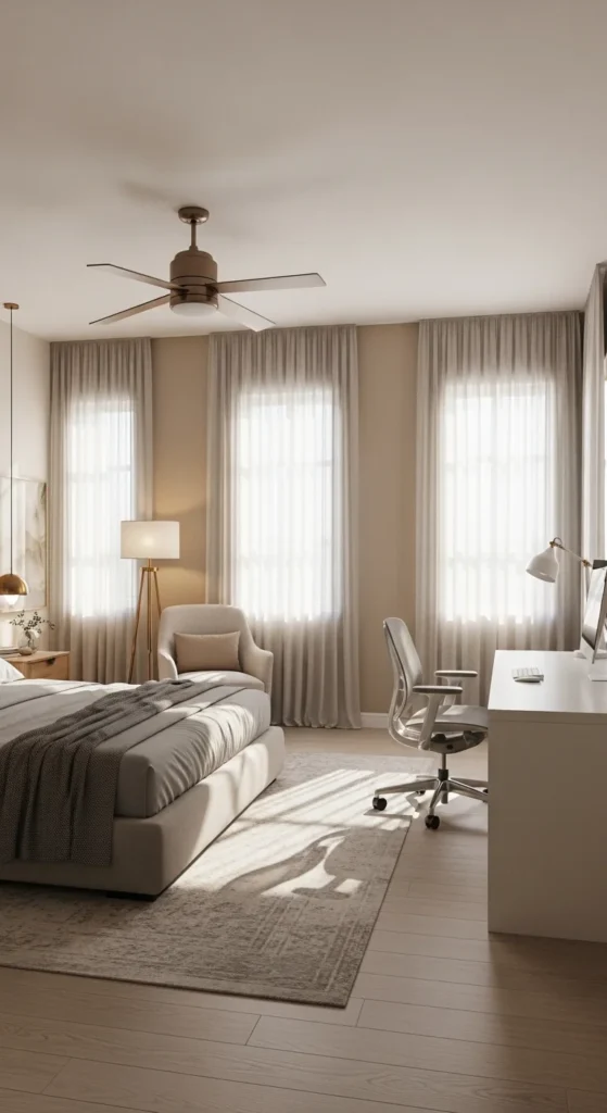 8 Easy Grown Woman Bedroom Renovation Ideas Well-arranged bedroom with clear flow and balanced furniture